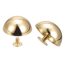20x9mm Screw Back Rivets Hollow Round Head Leather Studs Gold Tone 8 Set