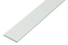 479428 Flach-Vollprofil | Kunststoff, wei&szlig; | 1000 x 30 x 3 mm