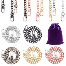 Swpeet 5Pcss Luxury Fashion Replacement Flat Chain Strap 15.7 Inch Mixed Color