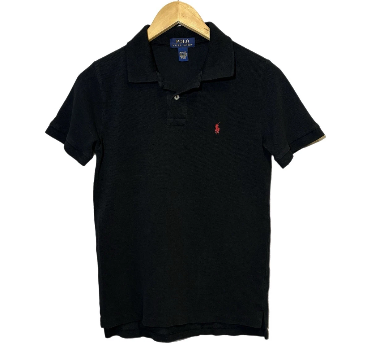 POLO RALPH LAUREN ブラックポロシャツ M (10-12) Polo Ralph Lauren Black 10-12 Size Clothing (Sizes 4 & Up) for