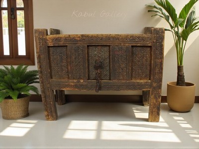 Antique Turkmen yurt treasure Dowry Chest nomaden Jurten Truhe Afghanistan -22/6