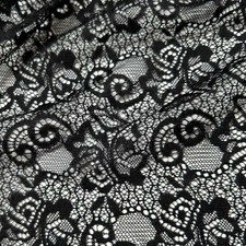 Tessuto Pizzo Elastico 3965 Fiori 50 Cm 6734