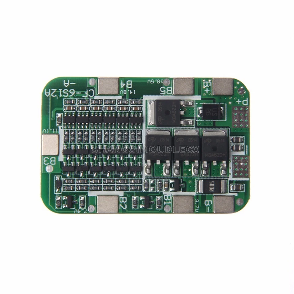 Placa de protección de carga 6S 15A 24V PCB BMS para batería de iones de litio 18650 - Imagen 2 de 4
