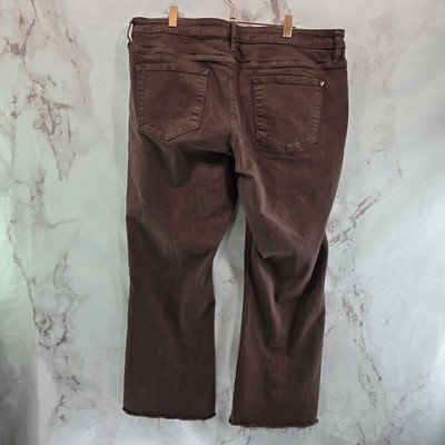 Vigoss Jeans Womens 16 Brown Crop Boot Cut Marley Mid Rise Crop Denim 