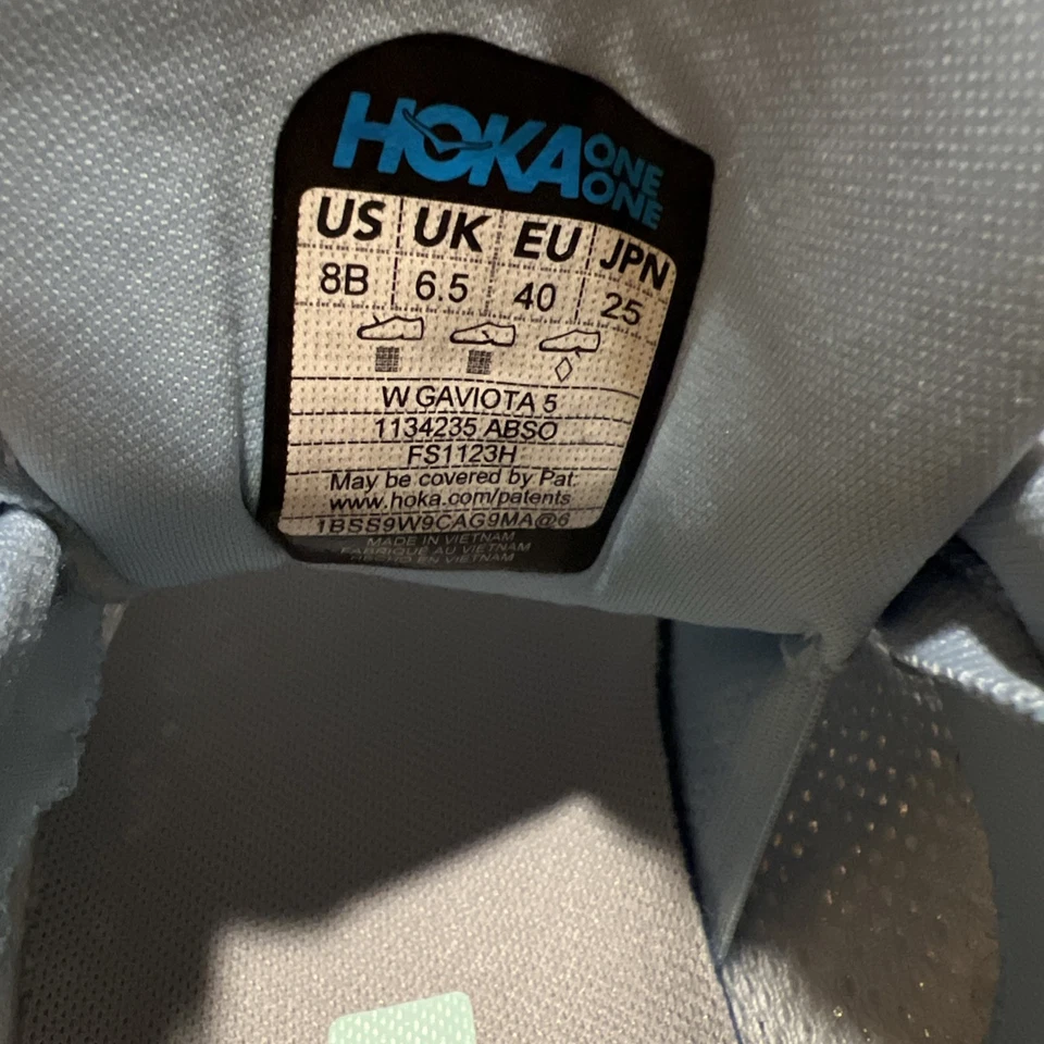 Zapatos para correr para mujer Hoka Gaviota 5 azul aireado/azulado océano. Talla 8B Foto 3 de 4