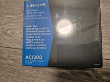 Linksys - AC1200 Dual-Band Wireless USB 3.0 Adapter - Black WUSB6300 - LN  