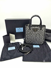 PRADA Crystal-Embellished Mini Top Handle Bag...