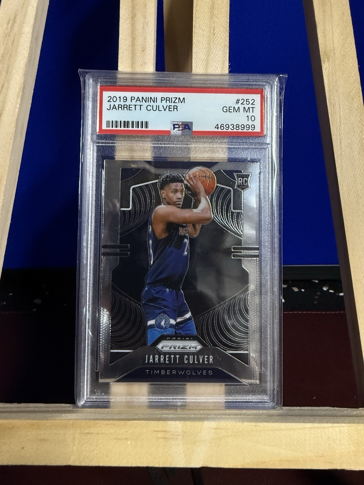 2019-20 Panini Prizm Jarrett Culver RC Rookie #252 PSA 10 GEM MT TIMBERWOLVES