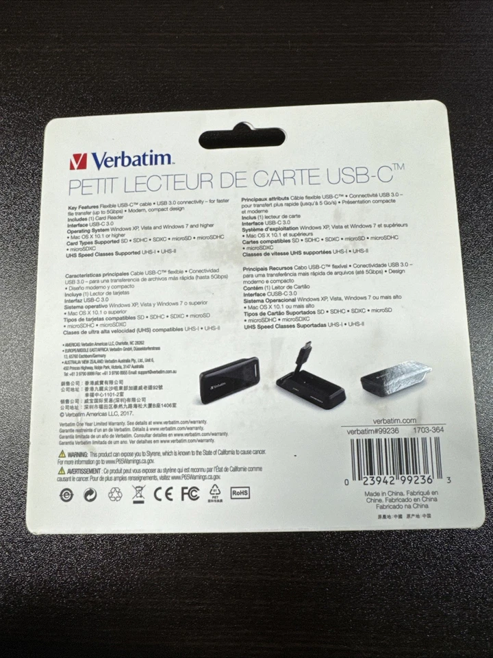 Verbatim USB-C Pocket Card Reader (99236) - Image 2 of 2