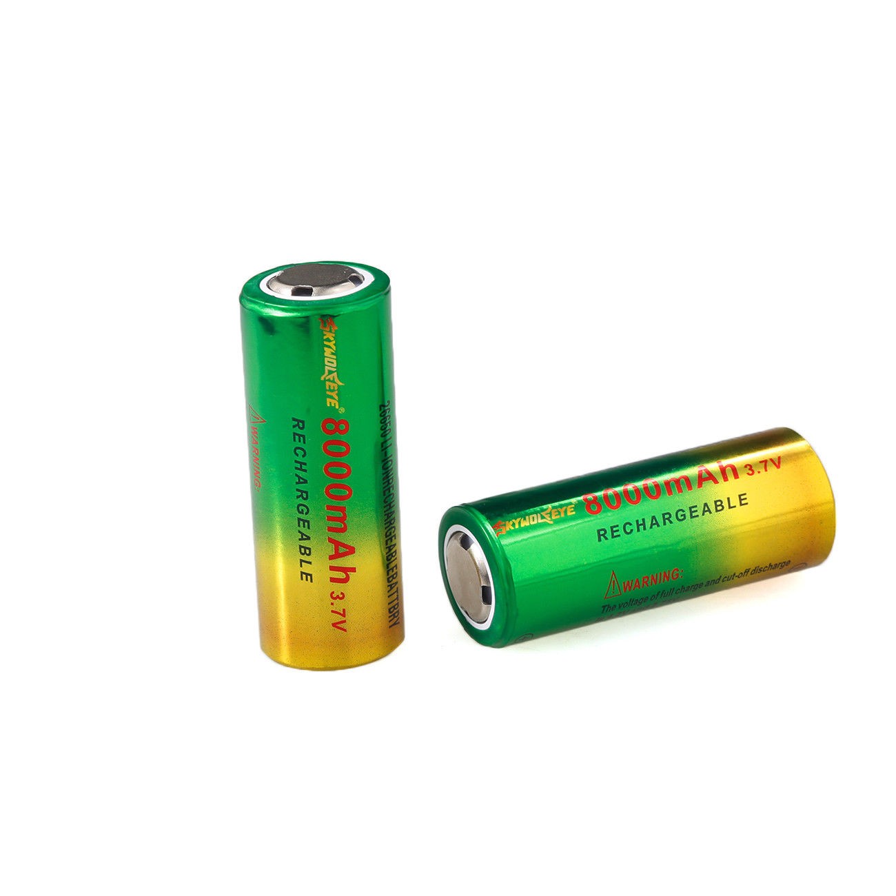 4pcs Skywolfeye 26650 Battery 3.7V Rechargeable Batteries Cell
