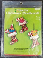 Bucilla Vintage Jeweled Holiday Felt Ornament Kit Toyland Stockings 2338 - NOS