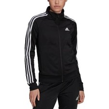 Adidas Women's Essentials Warm-up Slim 3-Stripes Track Top Black X-L