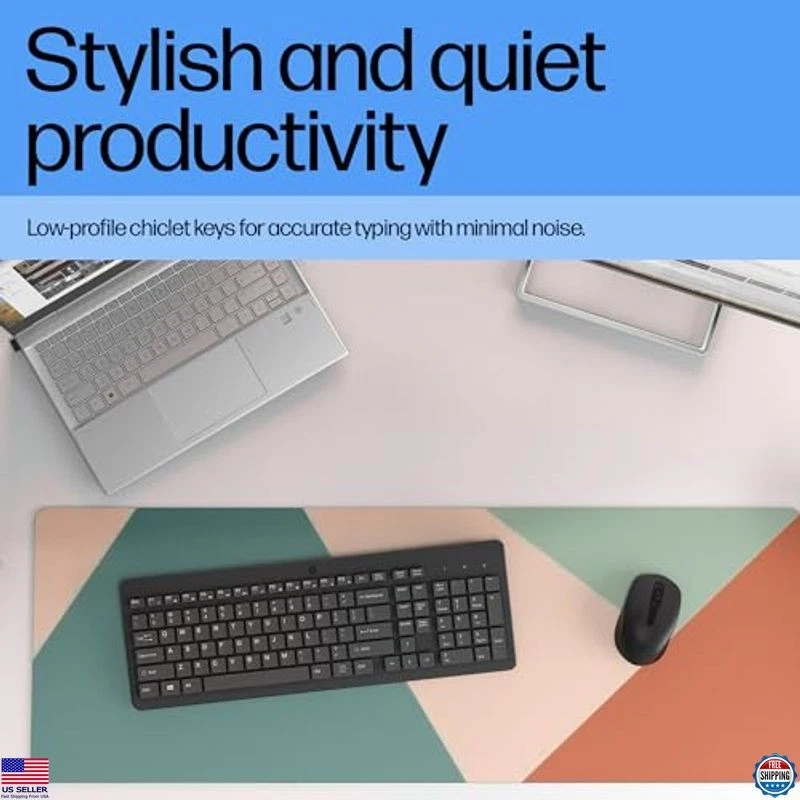 HP 220 Wireless Keyboard - 2.4GHz, Data Encryption, Chiclet Design, Windows/Mac - Image 3 of 4