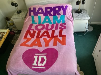 One Direction Blanket 1D FULL SIZE 70x90  Fleece Harry Liam Louis Niall Zayn-EUC