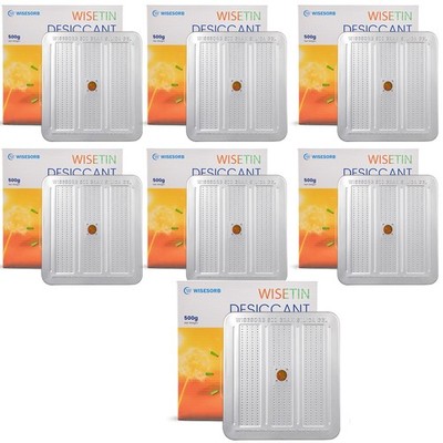 7P 500g Portable Indicating Silica Gel Desiccant Canister, Gun Safe Dehumidifier