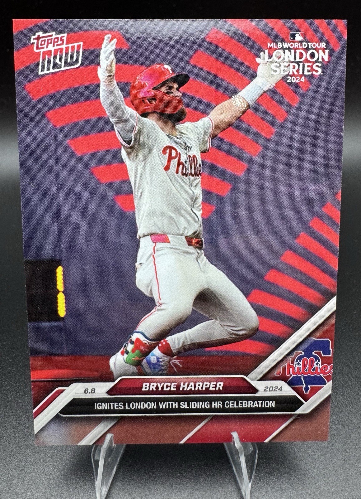 2024 Topps Now - Bryce Harper #277 London Series Philadelphia Phillies Base Card
