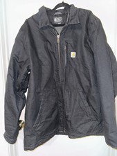 Carhartt Jacket Loose Fit Sherpa Lined Work Coat 0C4293-M Men s SZ XL Tall Black