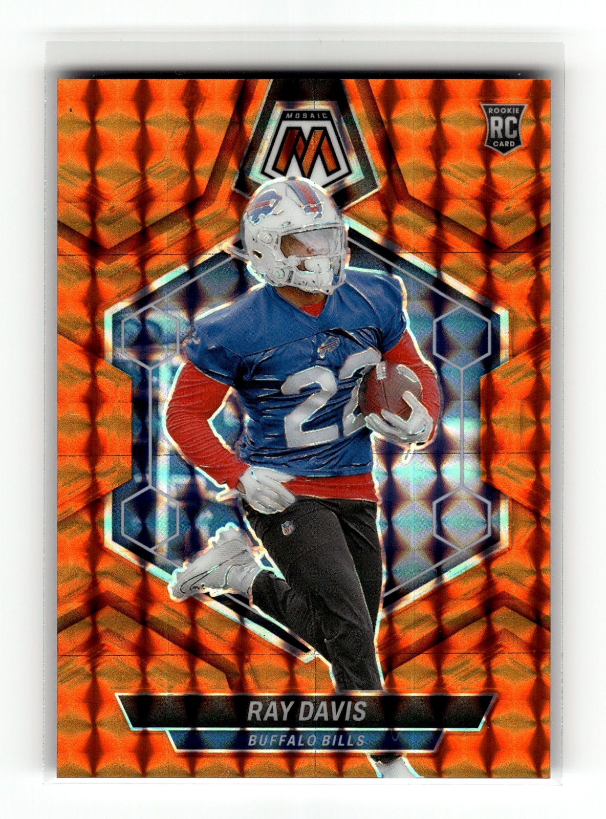 RAY DAVIS 2024 Panini Mosaic Orange RC Prizm #387 Bills 056/199