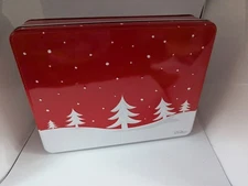 DeMet's Turtles Christmas 9" Tin Container & Lid VG/LN