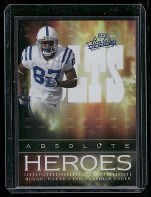 2007 Absolute Memorabilia #AH-23 Reggie Wayne Heroes Spectrum #/25
