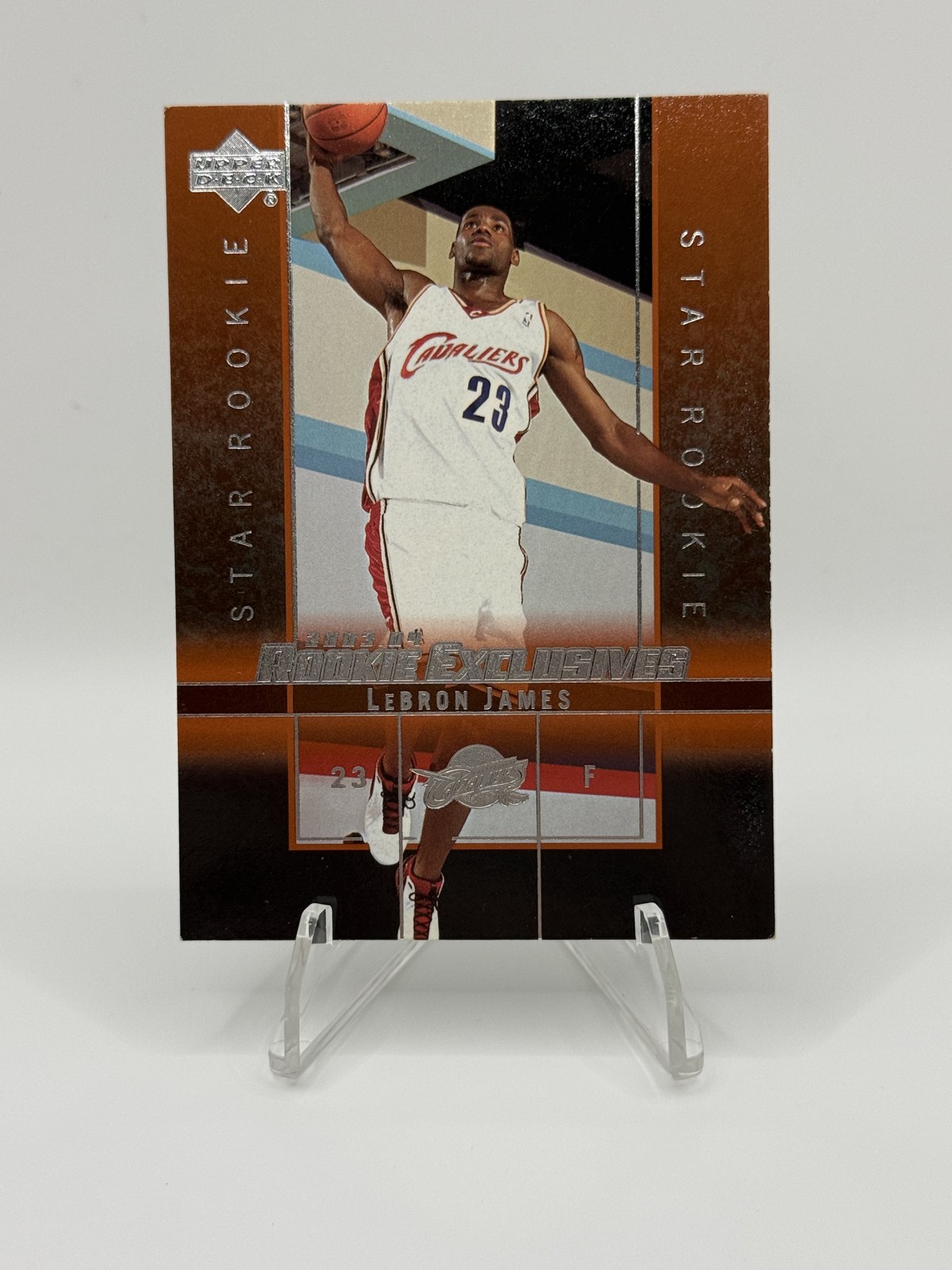 2003-04 Upper Deck Rookie Exclusives - Star Rookie LeBron James #1 (RC)