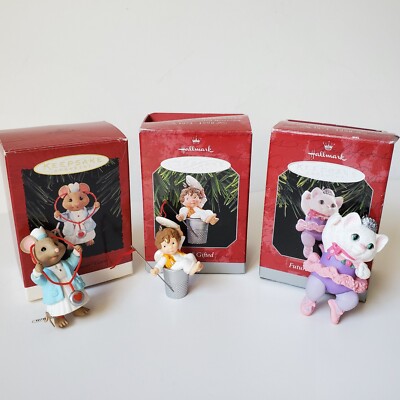 Hallmark Sew Gifted Thimble Tender Lovin Care Nurse Future Ballerina Kitten Cat