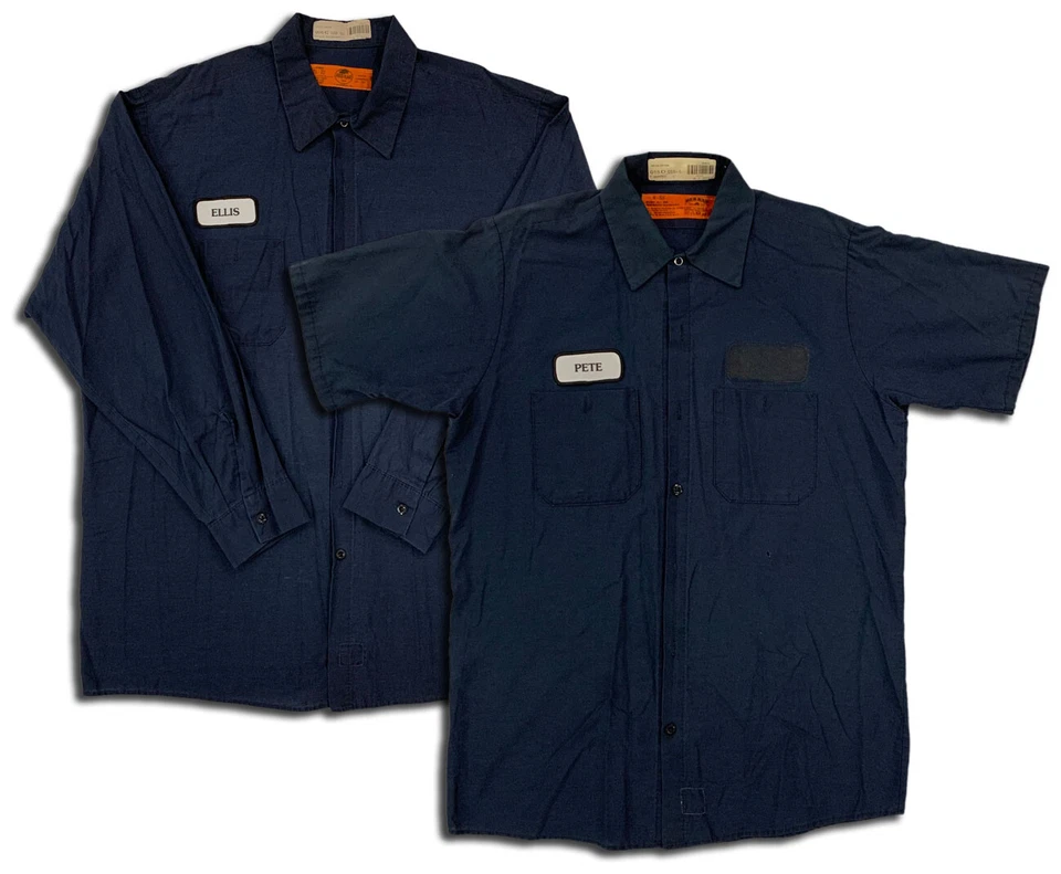 Camisas de trabajo Red Kap 2 bolsillos color liso uniforme manga corta y larga #CC Foto 2 de 4