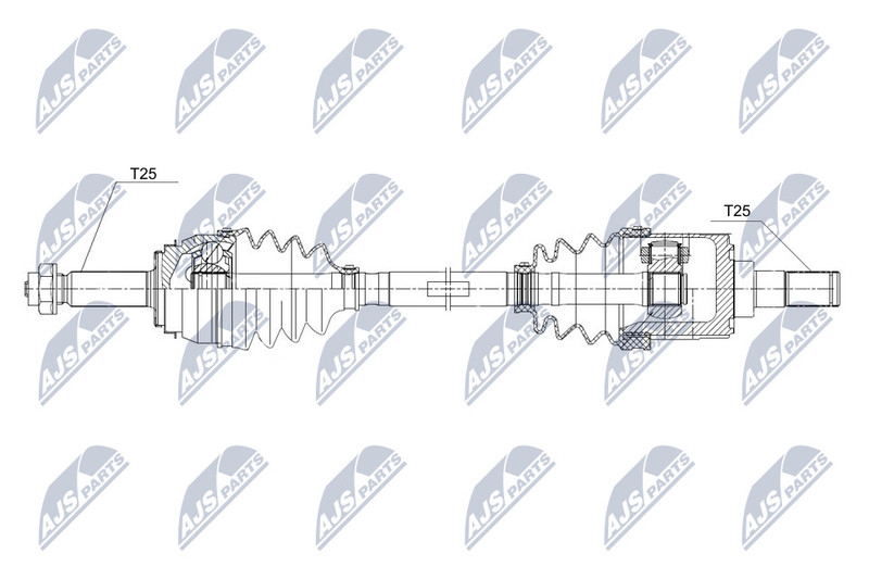 Arbre de transmission pour Hyundai Accent IV et i20 côté gauche en acier