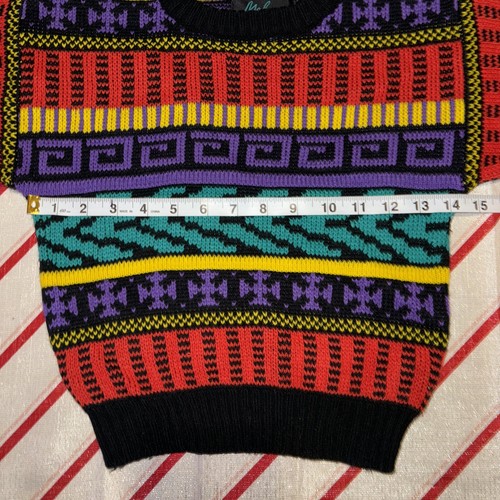 Vintage Kids Sweater Size S 4 Multicolor Knit Pullover 90’s 80’s - Picture 7 of 8