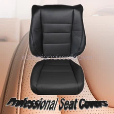 Passenger Bottom & Top Leather Seat Cover Black For 2008-2012 Honda Accord