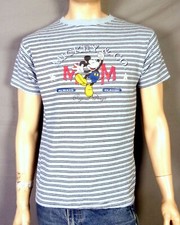 vintage 80s 90s Disney retro Striped Mickey Mouse Mickey  Co. T-Shirt Classic M