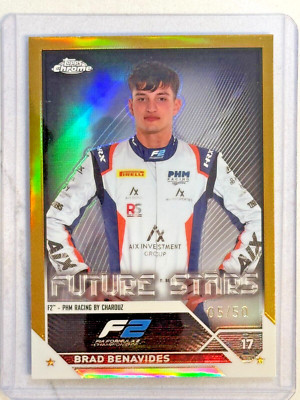 2023 Topps Chrome Formula 1 F1 #89 Brad Benavides Gold Refractor /50 Future Star