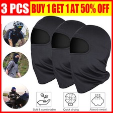 3Pcs Motorcycle Balaclava Ski Mask Neck Tube Men Winter Thermal Full Face Cover