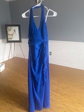 David  s Bridal Unworn Horizon Blue Halter Bridesmaids Dress Size 6