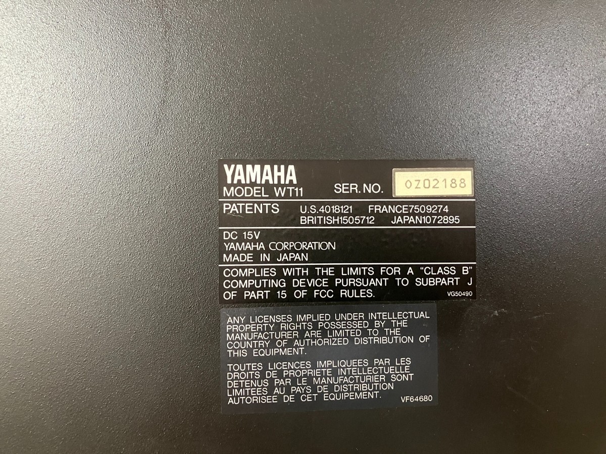 Yamaha WT11 / WX11 Set WIND TONE GENERATOR Synthesizer