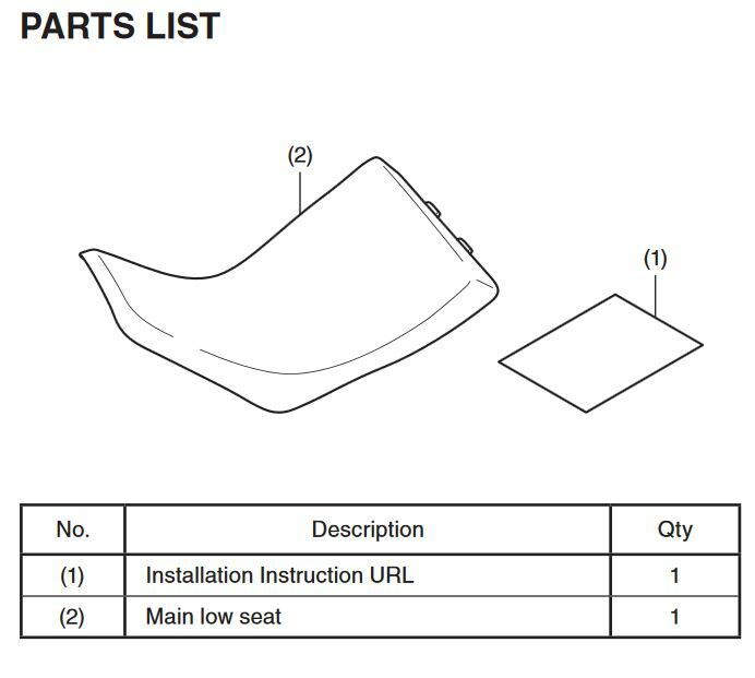 2020-2026 Genuine Honda Africa Twin CRF1100 L1 L2 Low Seat Black