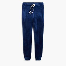 J Crew BB937 NWT Size XL Classic Navy Blue Cozy Soft Velour Jogger Pants