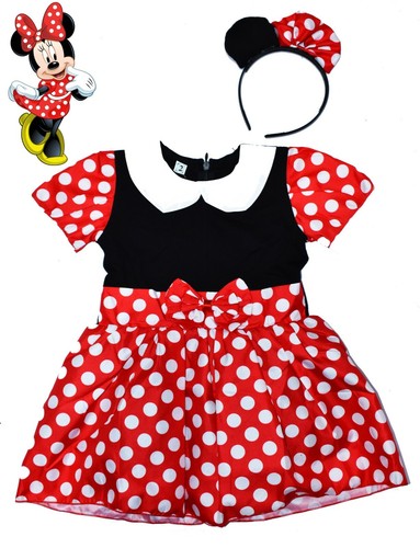 NEW SIZE 1-6 KIDS MINNIE MOUSE COSTUME 