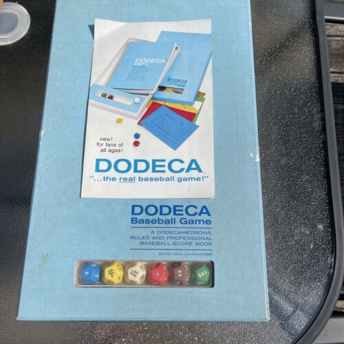 vINTAGE DODECA BASEBALL DICE GAME COMPLETE IN BOX *READ* - Picture 1 of 15