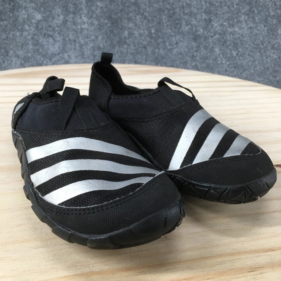 Adidas Shoes Kids 1 Boys Terrex Jawpaw Water Slip Ons B39821 Black Fabric Flats - Image 3 of 4