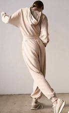 Free People Movement Cozy Cocoon One Piece Jumpsuit Sterling Cream/ Ivory Sz M