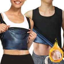 Sweat Sauna Shaper Women Men‘s Slimming Sport Vest Tank Weight Loss Shapewear US