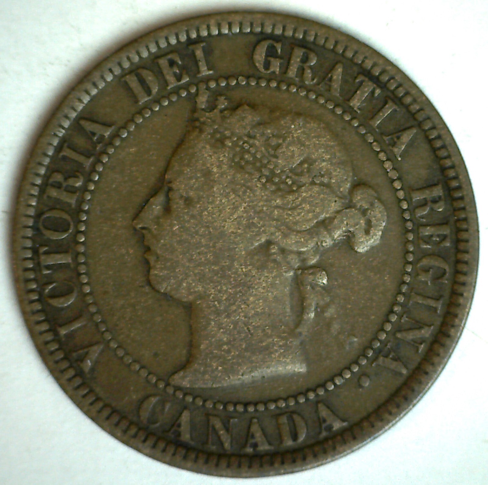 1888 Canada Bronze Large Cent 1c Canadian Coin Victoria Ruler Very Good ...