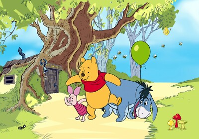 Fototapete Tapete Disney Winnie Puuh Ferkel Esel 360x254cm + KLEISTER | FTD 0247