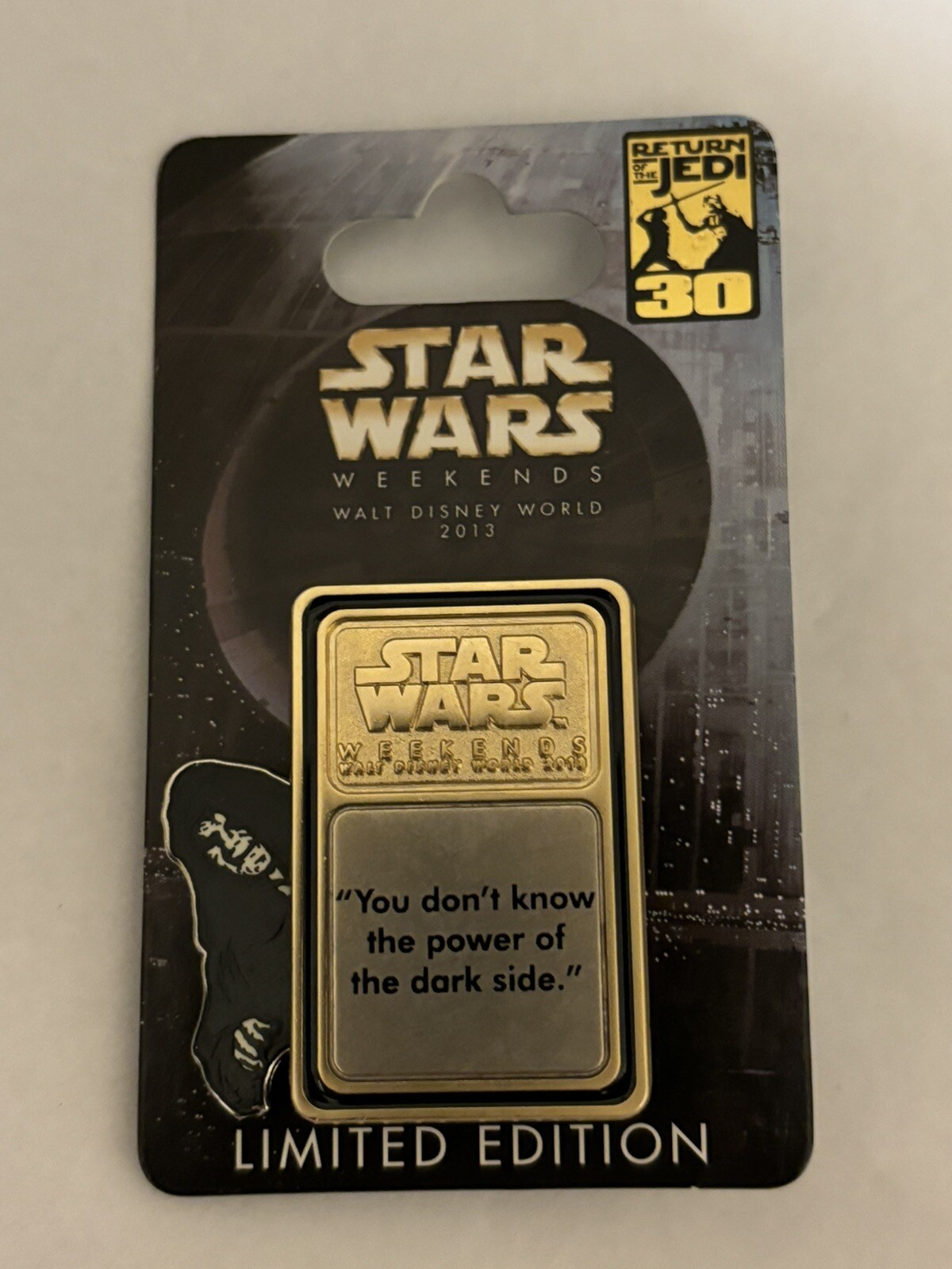 2013 Disney Darth Vader Emperor Palpatine Star Wars Weekend Pin Limited Edition