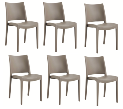 Set Sedie Polipropilene Nere KIT SEDIE POLIPROPILENE CUCINA