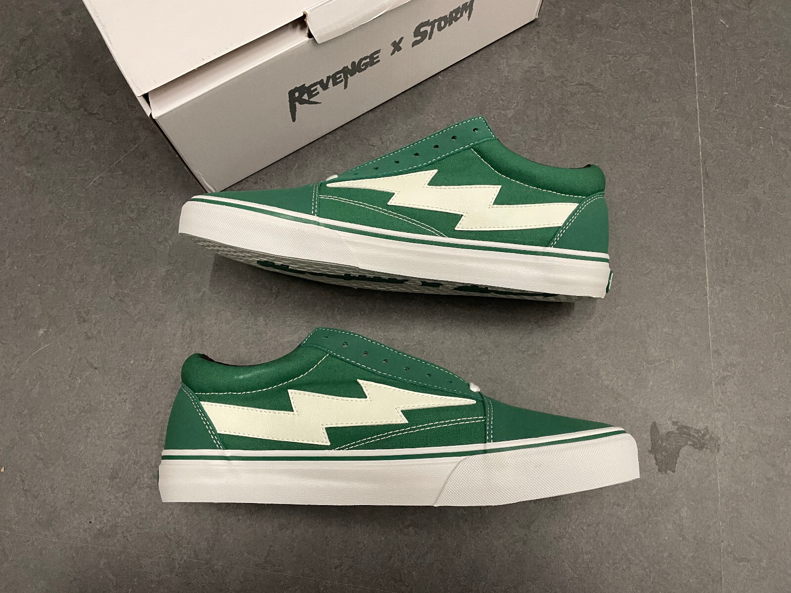100% Auténticas Venganza x Furgonetas Tormenta Original Clásico Verde Múltiples Tamaños