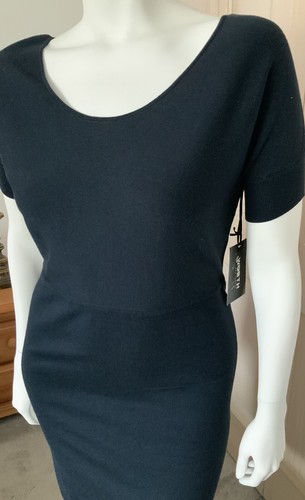 size PT navy WORTH NEW YORK short sleeve knit dress NWT retail $398 - Picture 3 of 10