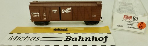 CB & Q 11106 40' Outside Braced Box Car Micro Trains Line 29060 1:160 P66 å | Zustand: Gebraucht