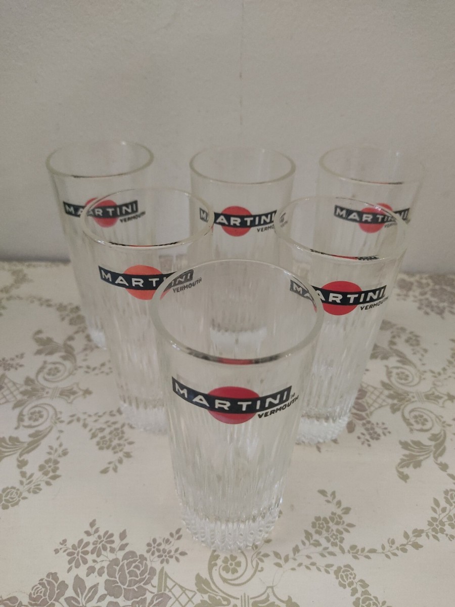 6 Martini Vermouth Original Vintage Glasses From The 60s | eBay